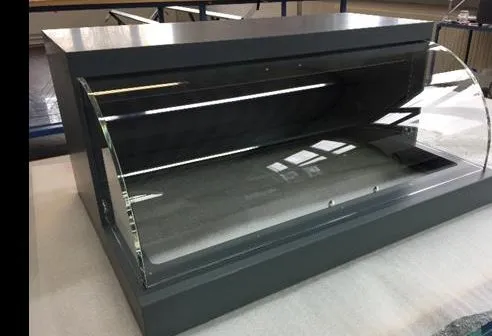 Schutzvitrine mit gebogener Acrylglas-Front